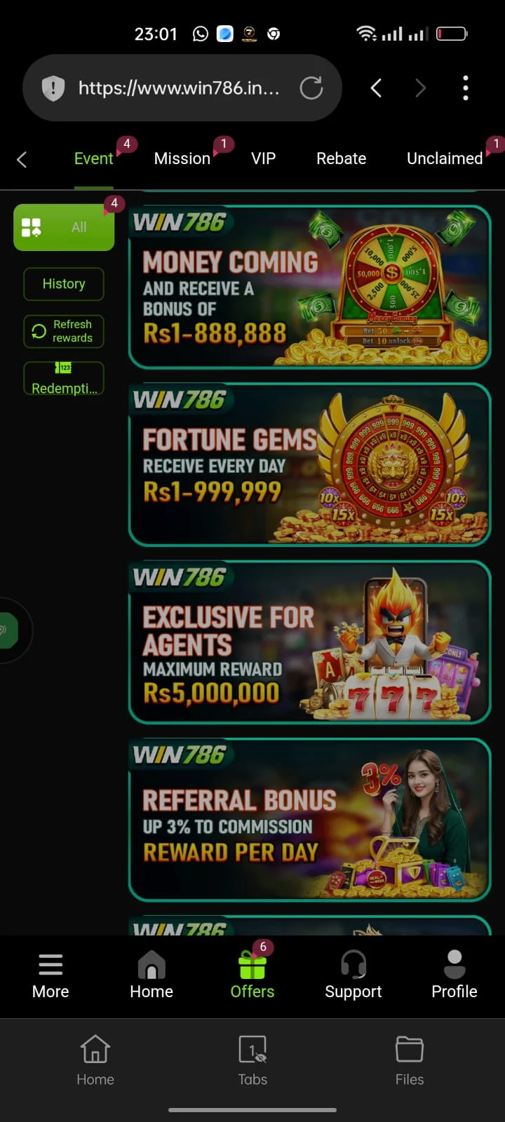 win786 game lucky