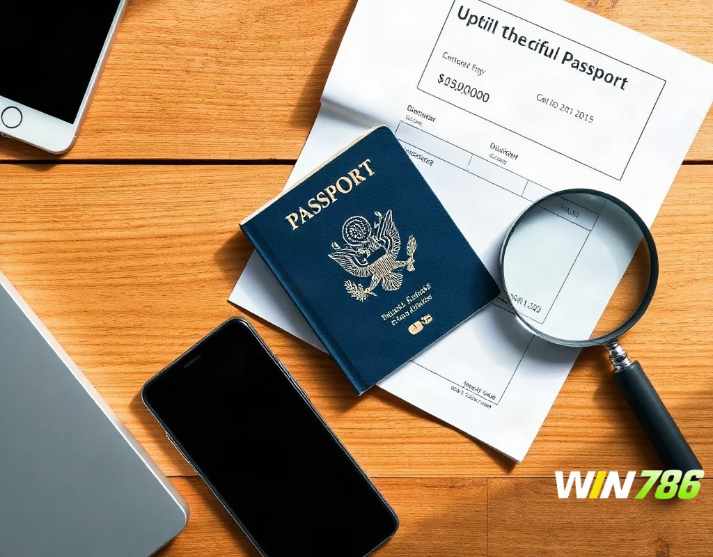 Documents including passport and utility bill for account verification