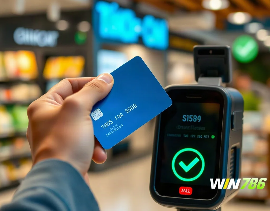Contactless payment with credit card at a terminal