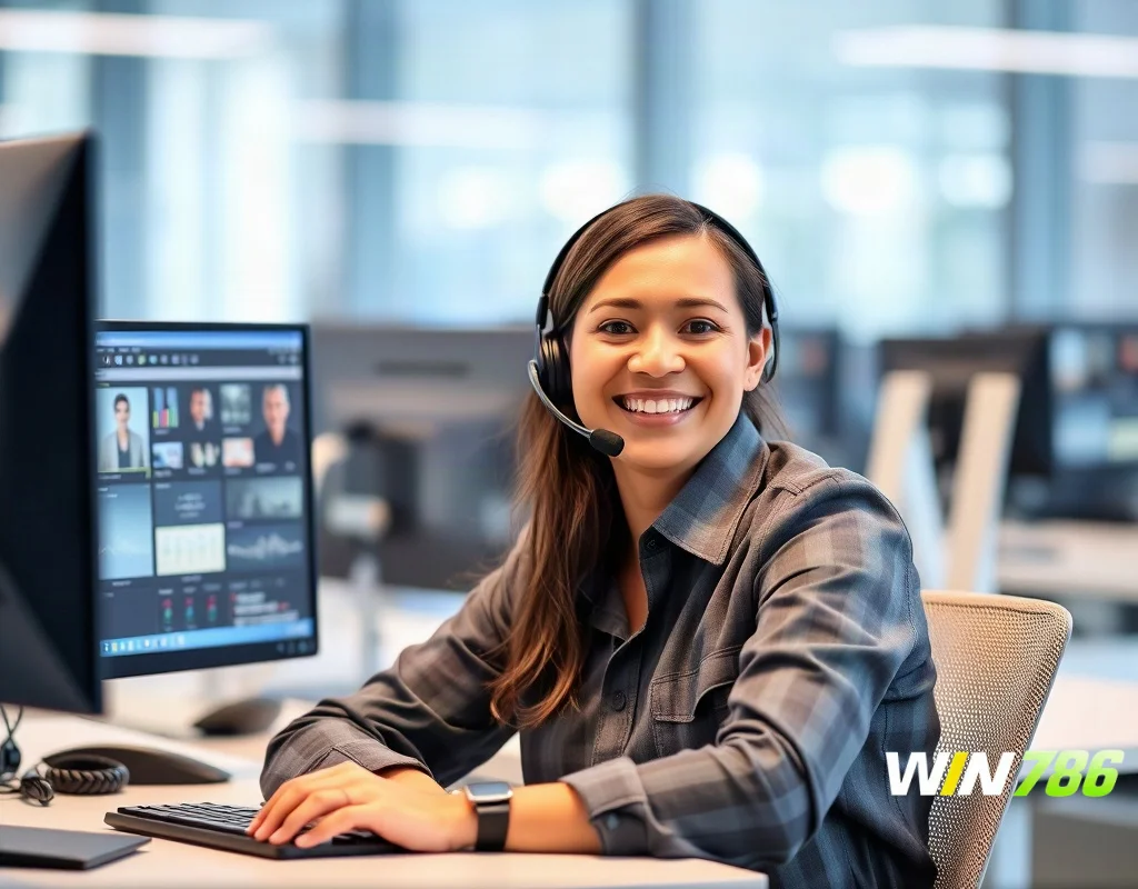 Friendly customer support agent ready to assist players