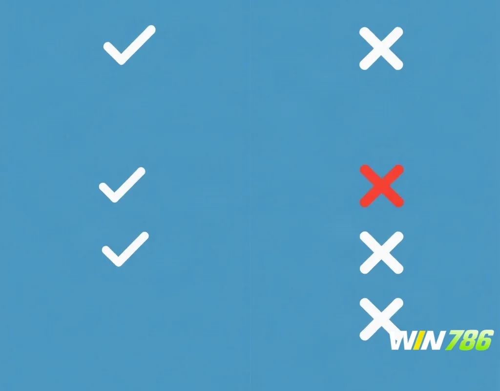 Comparison of support features between WIN786 and other bookmakers
