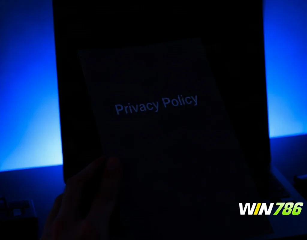 Hand holding a privacy policy document symbolizing transparency.