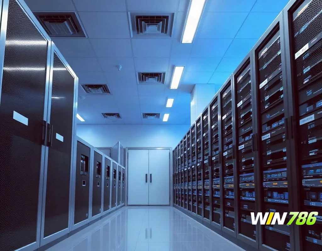 Secure server room representing data storage and retention