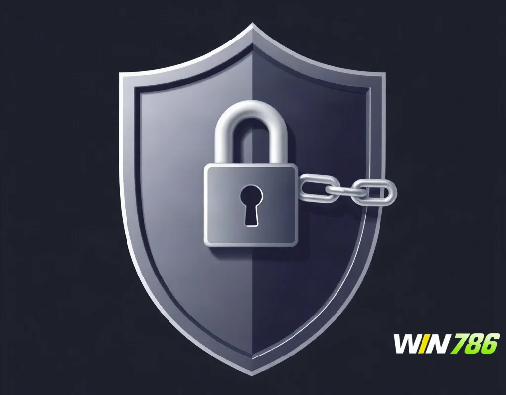 Shield with lock symbolizing security and responsible gambling