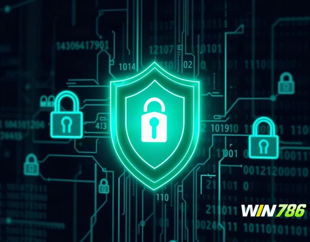 Digital shield icon representing online security and safe deposits.