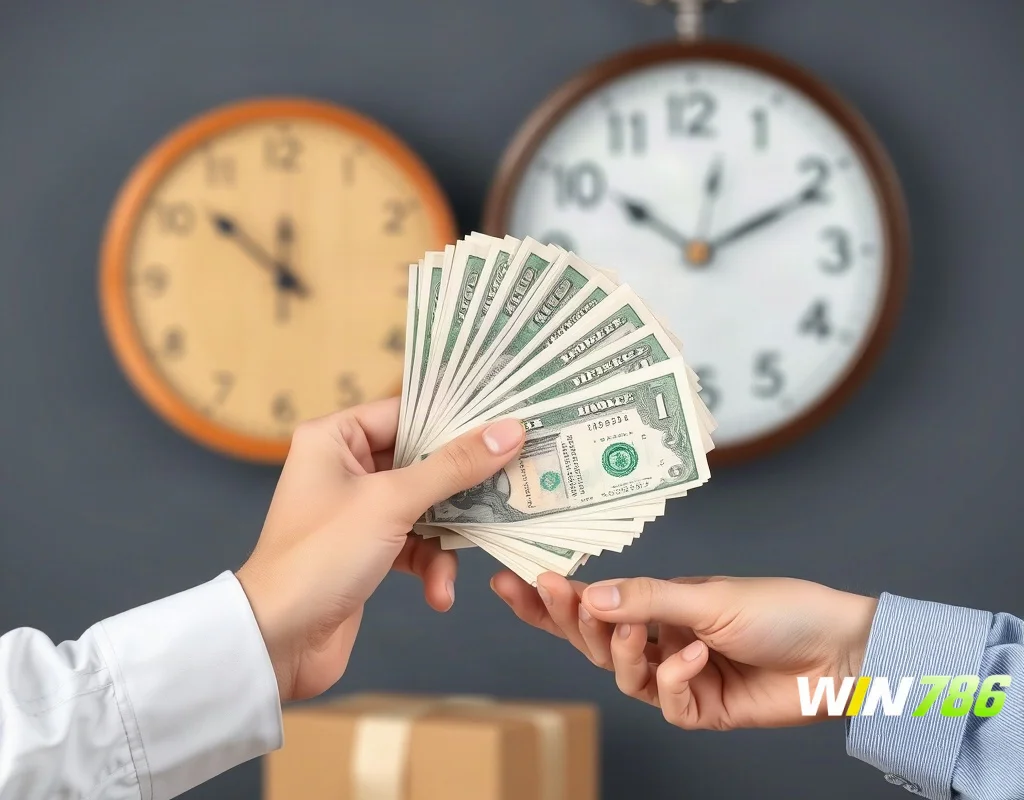 Deposit and withdrawal transactions at an online betting site