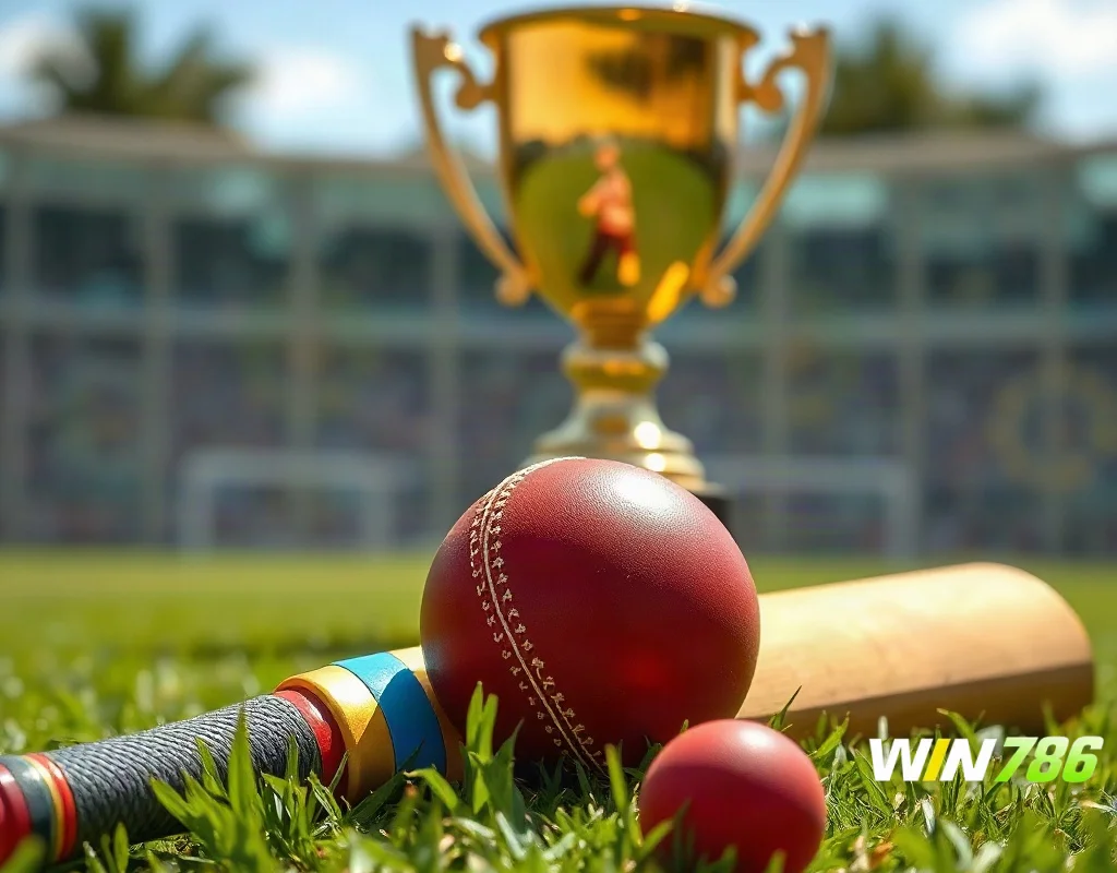 Cricket bat and ball representing sports betting opportunities