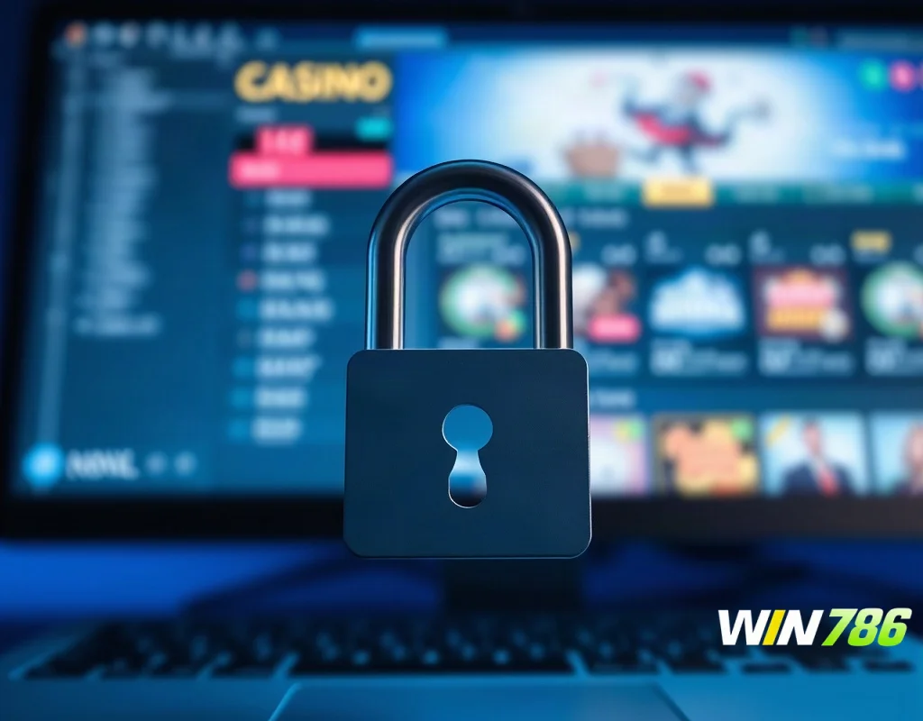 Secure lock representing data protection for online casinos
