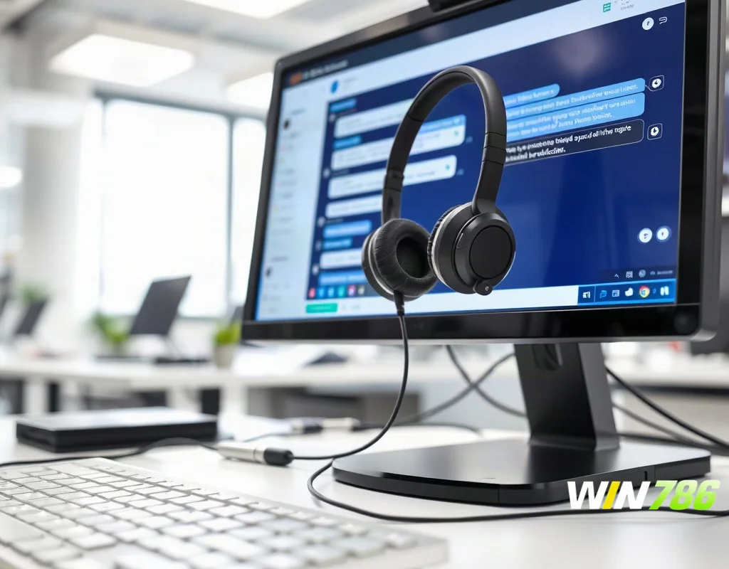 Customer support headset for online casino assistance