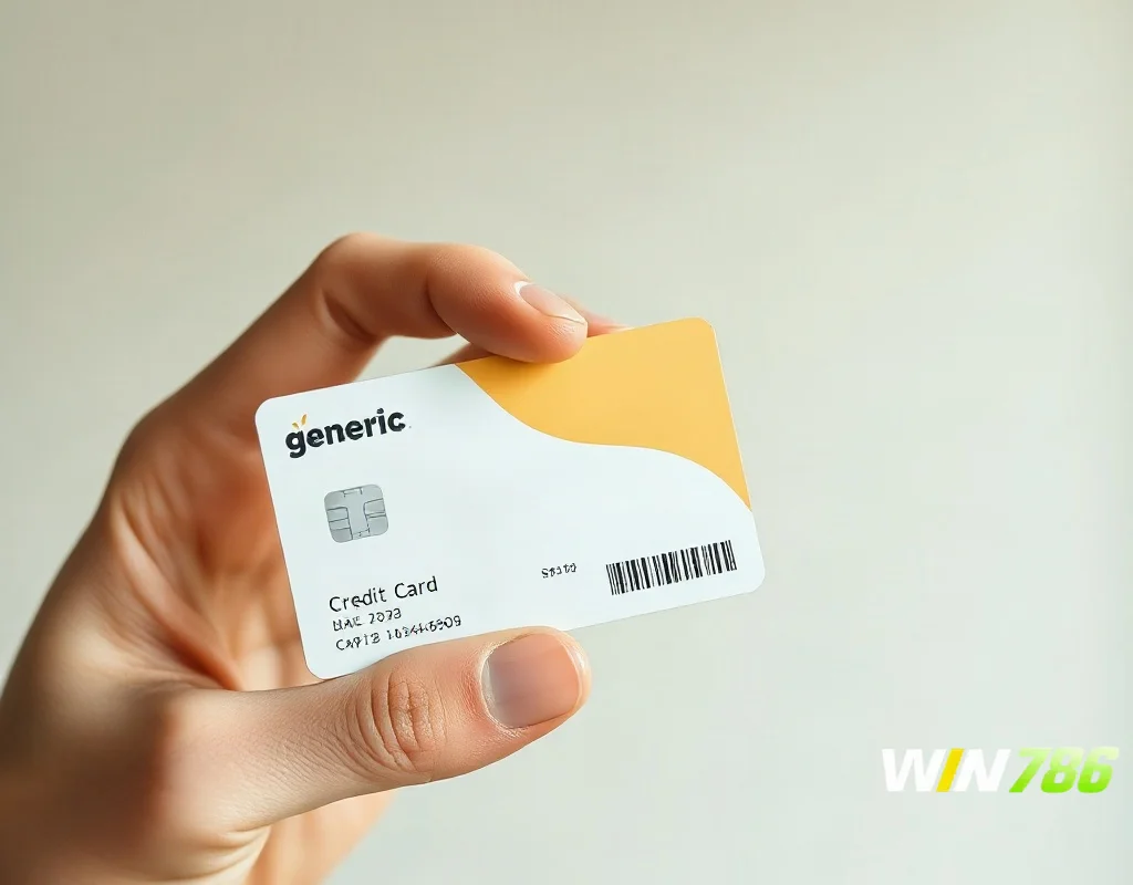 Hand holding an ID card and credit card indicating personal and financial data collection