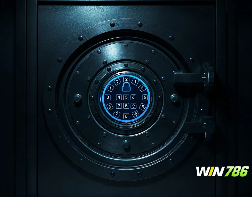 High-security vault door with a digital lock, symbolizing robust data protection