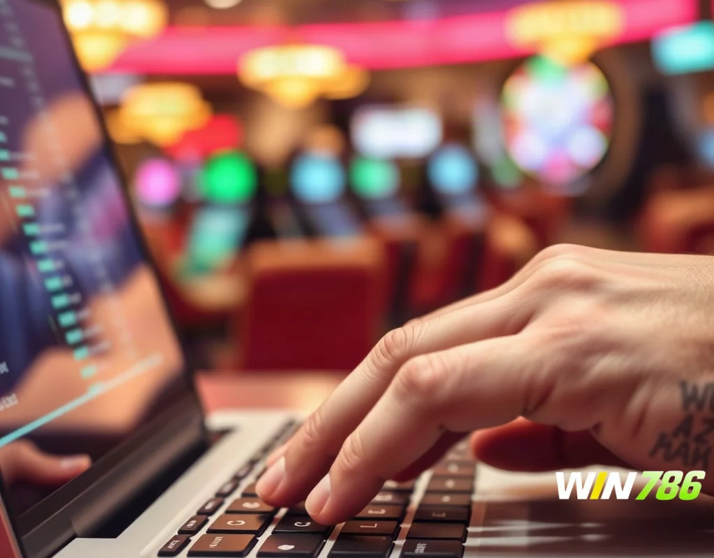 Entering a bonus code on a laptop