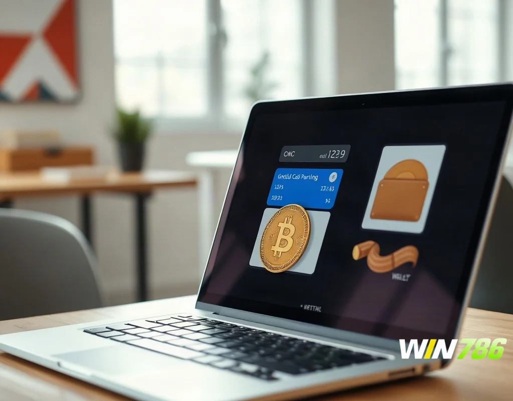 Deposit and withdrawal methods at WIN786 including credit cards and crypto